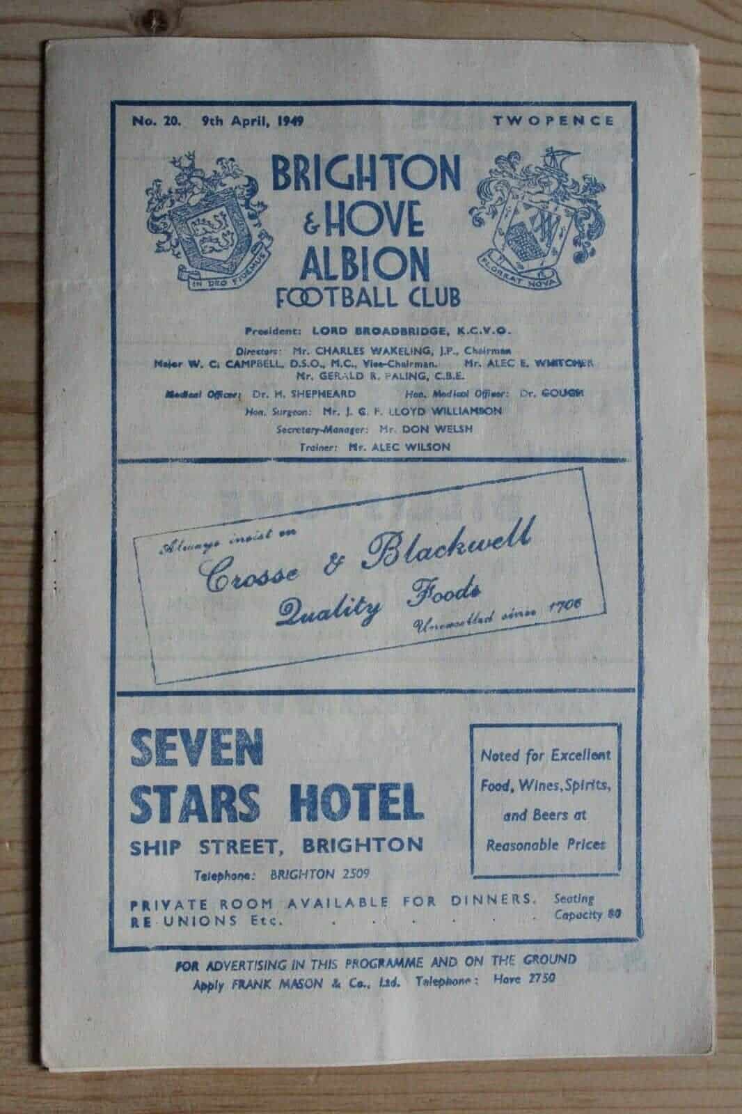 Brighton & Hove Albion FC v Bristol Rovers FC
